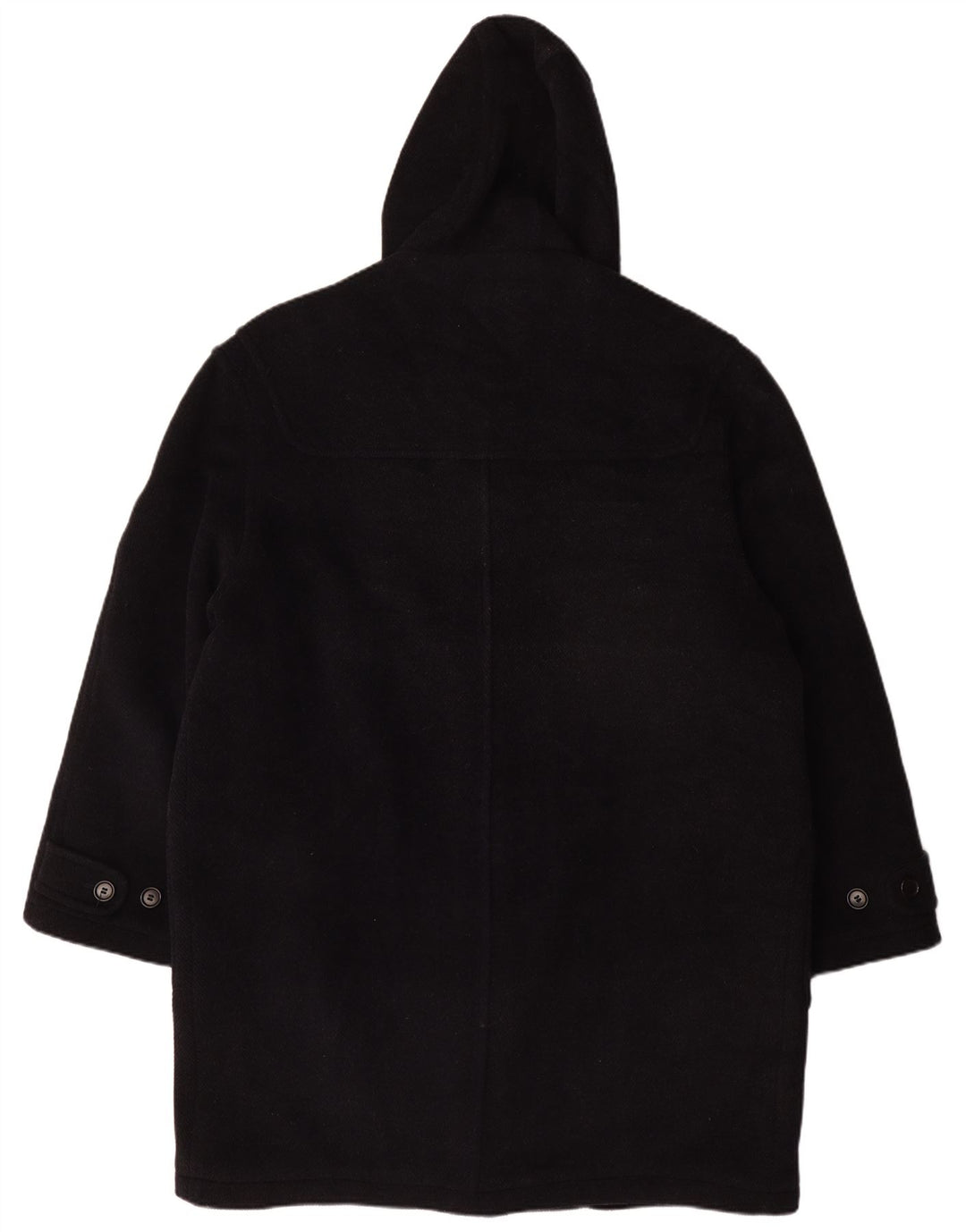 Vintage Ανδρικό παλτό Duffle με κουκούλα UK 42 XL Navy Blue Wool