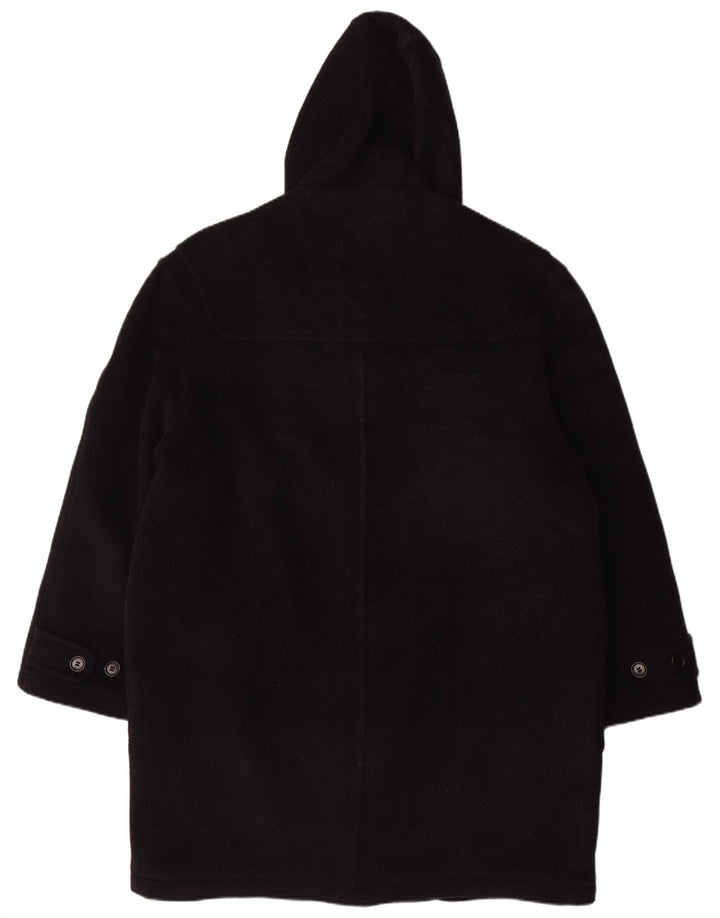 Vintage Ανδρικό παλτό Duffle με κουκούλα UK 42 XL Navy Blue Wool