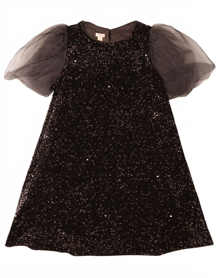 Φόρεμα Monsoon Girls Sequin A-Line 12-13 Years Black Polyester