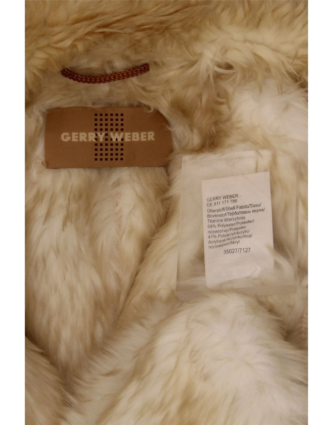 Gerry Weber Γυναικείο παλτό Sherpa UK 12 Μεσαίου Μπεζ πολυεστέρας