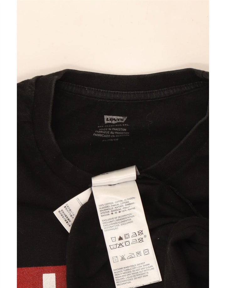 Ανδρικό γραφικό T-Shirt Levi's Top XL Μαύρο βαμβακερό
