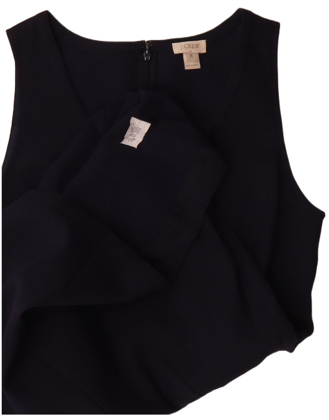 J. CREW Γυναικείο Αμάνικο Φόρεμα A-Line US 6 Medium Navy Blue Polyester