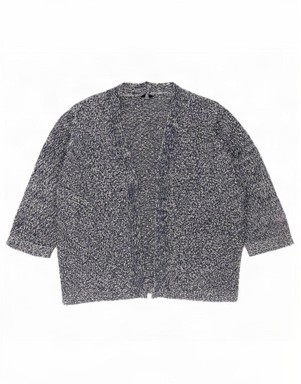 M&Co Γυναικείο Ζακέτα με ανοιχτό μανίκι 3/4 UK 24 4XL Navy Blue Flecked