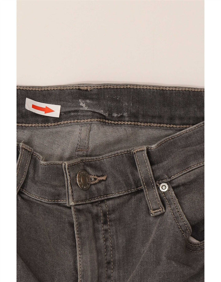 Topshop Womens Distressed Slim Jeans W30 L26 Γκρι βαμβακερό