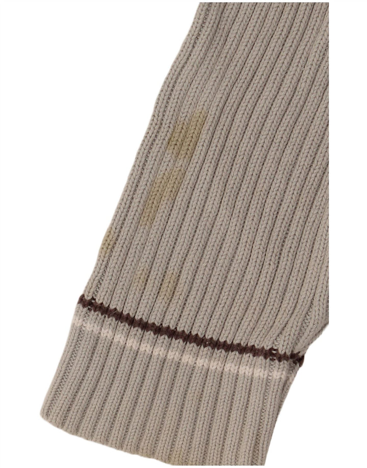 Ανδρικό πουλόβερ με λαιμόκοψη Kickers, μεσαίο γκρι, βαμβακερό