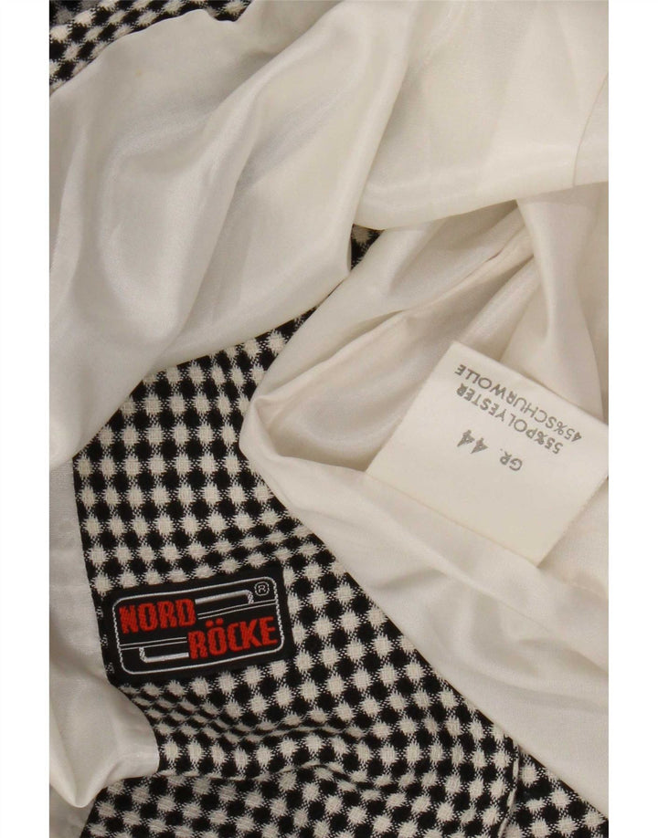 Vintage Γυναικείο Μπουφάν Blazer με 7 κουμπιά IT 44 Medium Black Spotted Polyester