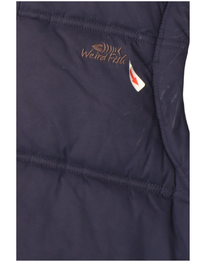 Weird Fish Mens Padded Gilet UK 42 XL Navy Blue Polyester