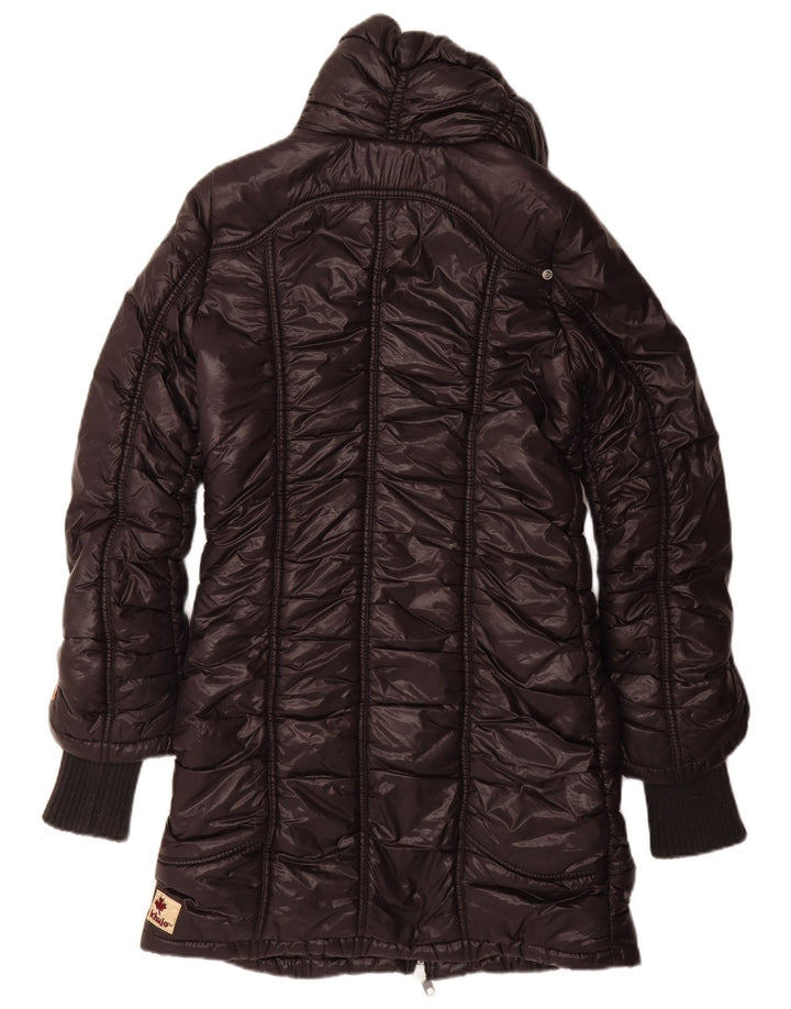 KHUJO Γυναικείο παλτό UK 12 Medium Black Nylon