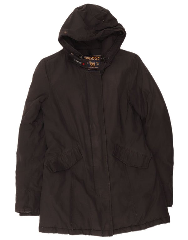 Woolrich Γυναικείο μπουφάν Parka με κουκούλα UK 6 XS μαύρο