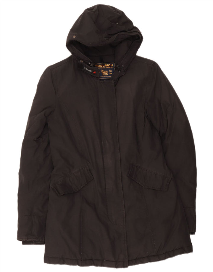 Woolrich Γυναικείο μπουφάν Parka με κουκούλα UK 6 XS μαύρο