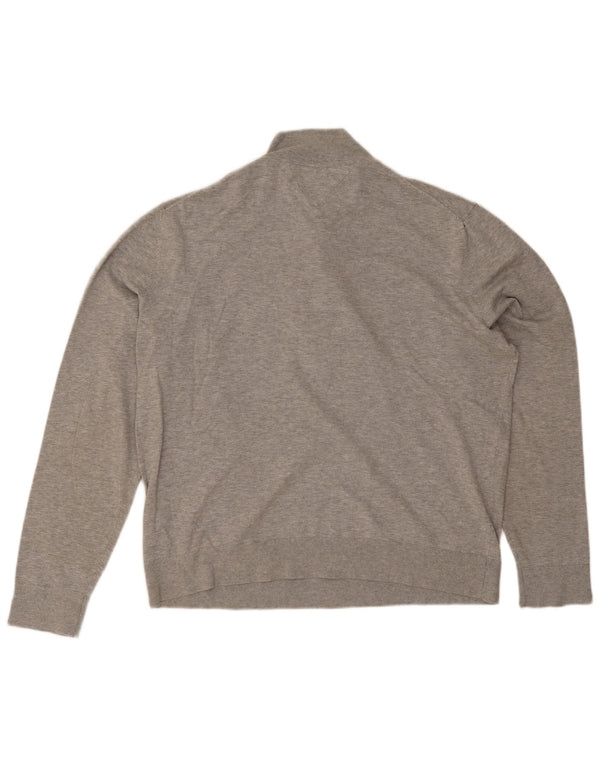 Tommy Hilfiger Ανδρικό πουλόβερ με λαιμό 2XL γκρι βαμβακερό