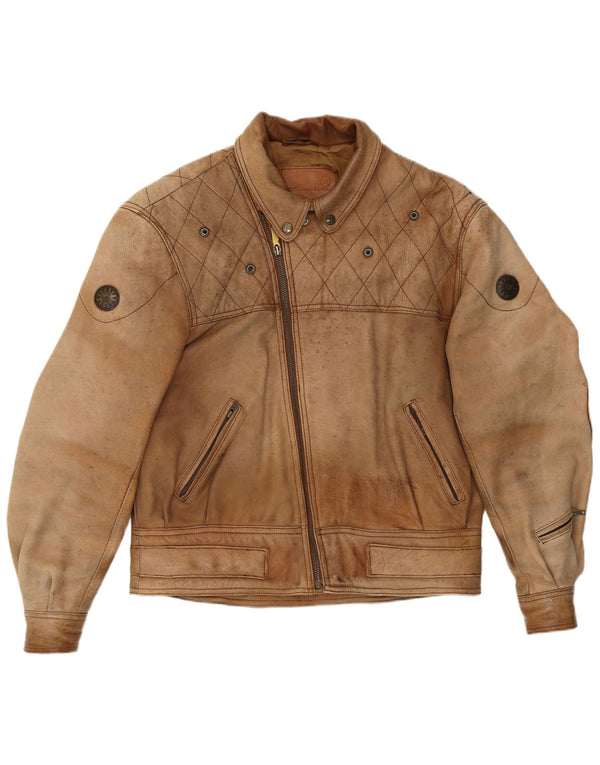 Schuh Ανδρικό Δερμάτινο Μπουφάν UK 42 XL Καφέ Δερμάτινο