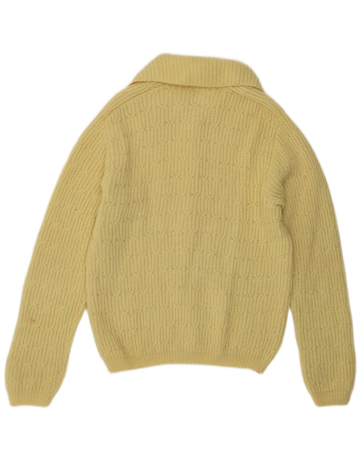Vintage Γυναικεία Ζακέτα πουλόβερ IT 42 Medium Yellow