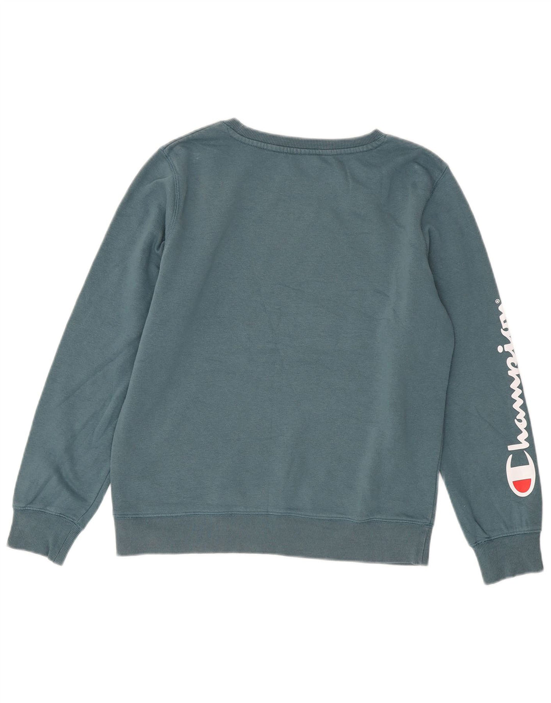 Champion Γυναικείο Γραφικό Φούτερ Jumper UK 14 Μεσαίο Μπλε Βαμβακερό