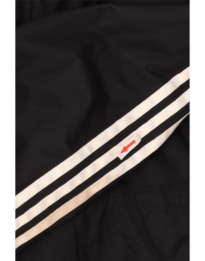 Ανδρικό μπουφάν βροχής με κουκούλα Adidas UK 44/46 μεγάλο μαύρο πολυαμίδιο