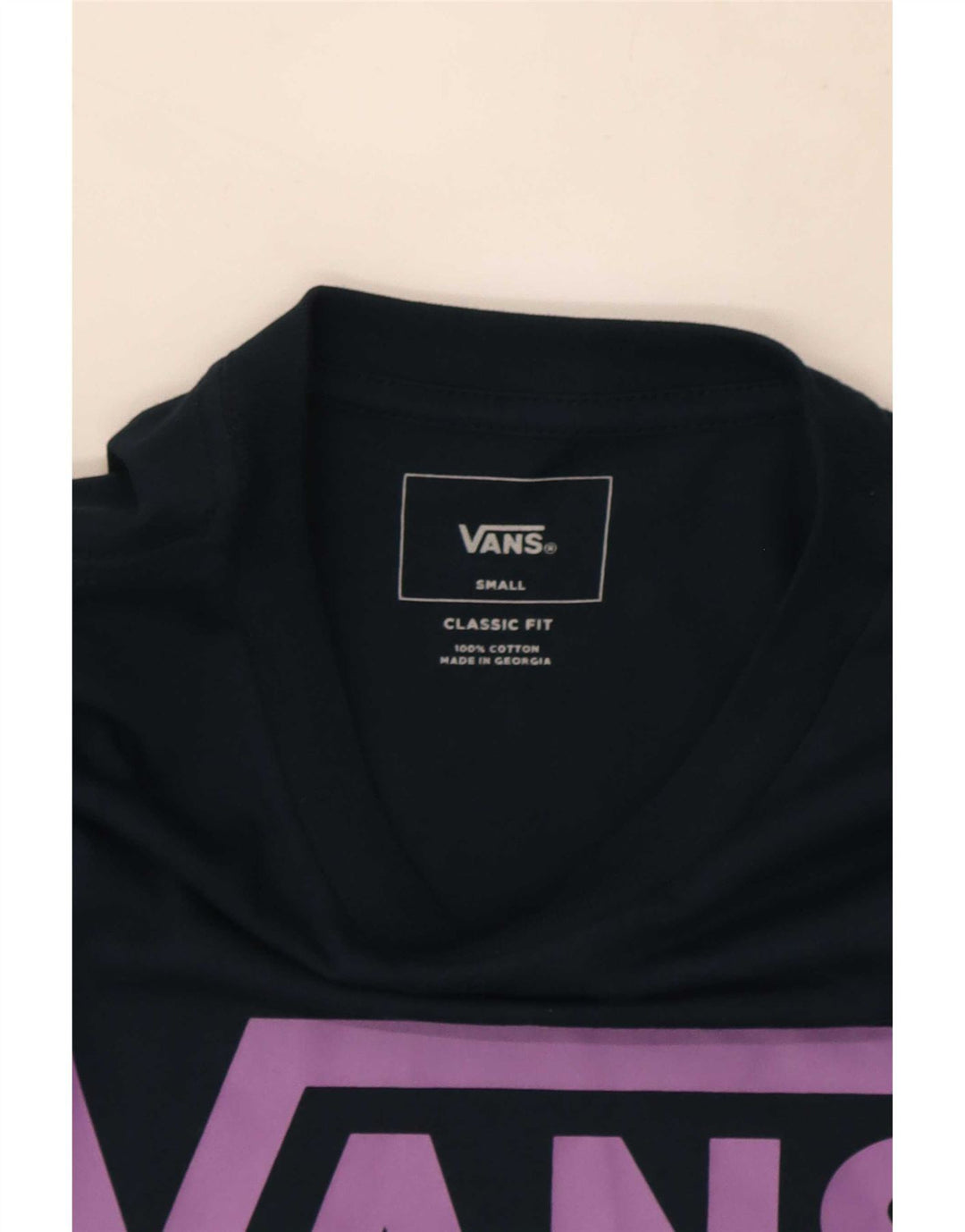 Ανδρικό Vans Classic Fit Graphic Top Μακρυμάνικο Μικρό Navy Blue από βαμβάκι