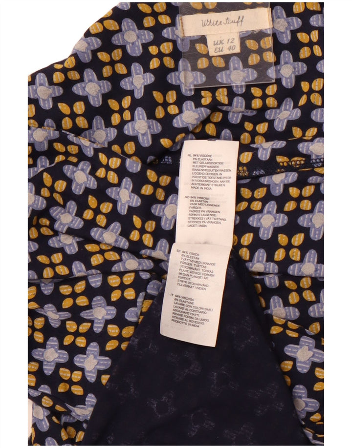 WHITE STUFF Γυναικείο φόρεμα A-Line UK 12 Medium Navy Blue Floral Viscose