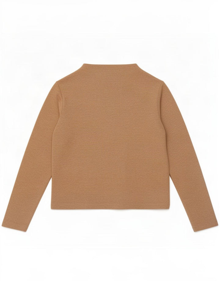 Marks & Spencer Γυναικείο τοπ μακρυμάνικο UK 10 Small Beige Polyester