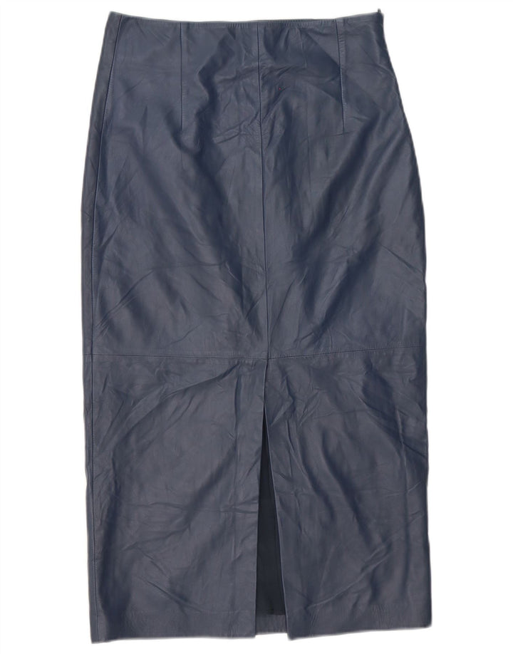 Vintage Γυναικεία Δερμάτινη Φούστα Medium W28 Navy Blue