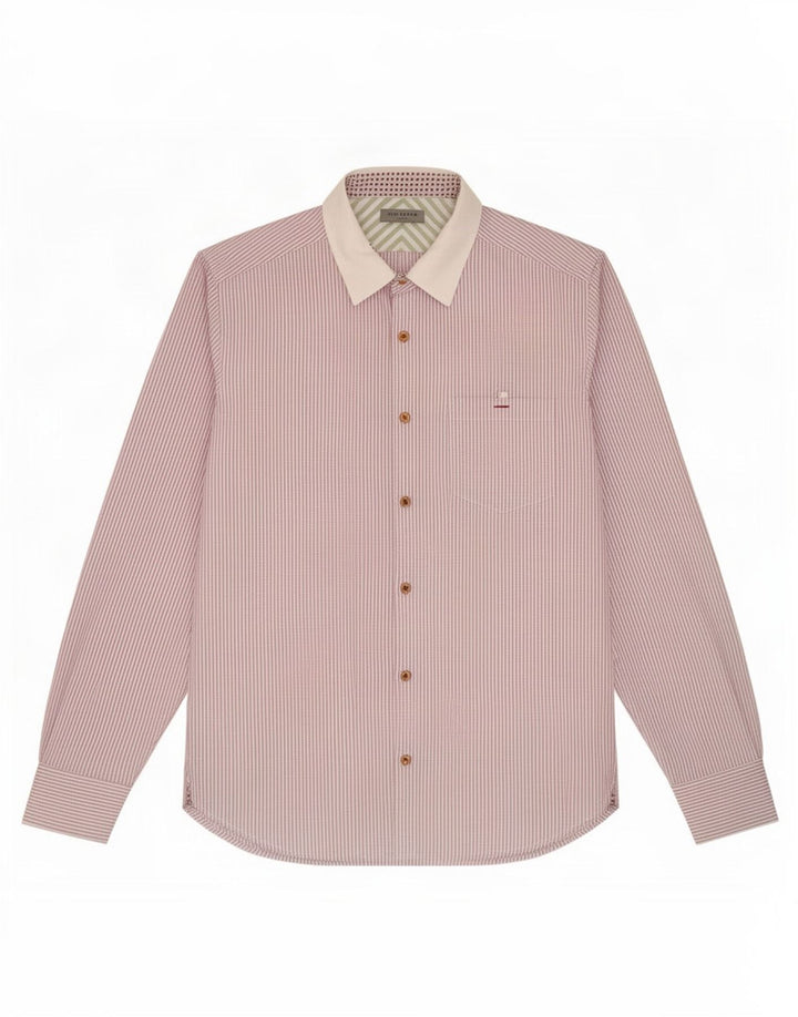 Ανδρικό πουκάμισο Ted Baker Νούμερο 3 Βαμβακερό μεσαίο μωβ ρίγες