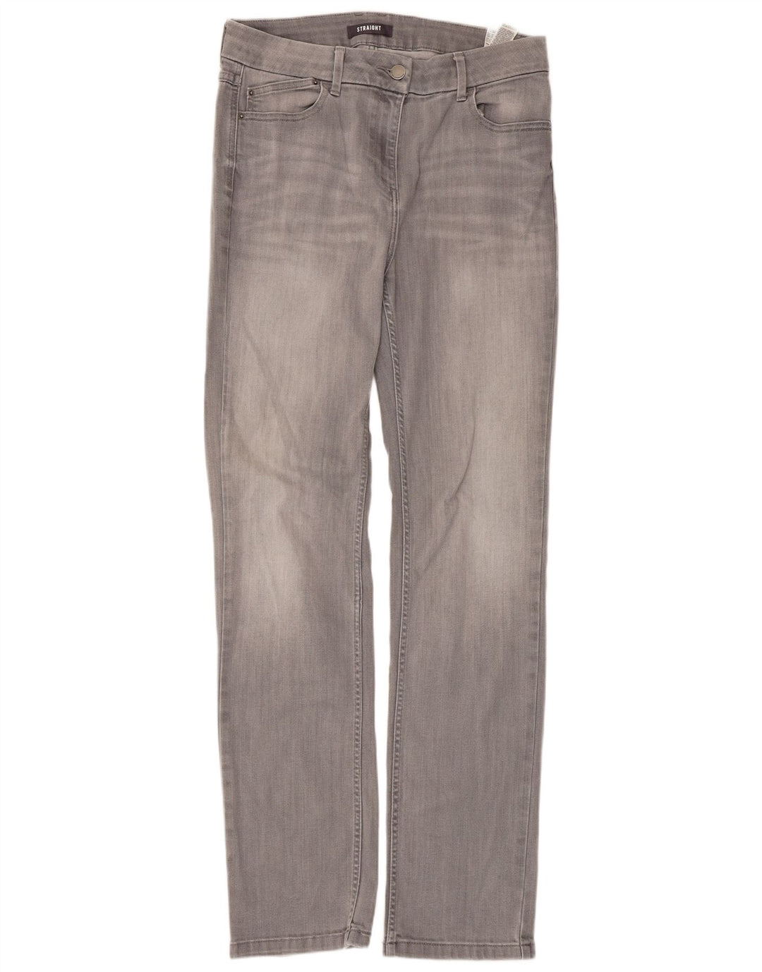 Marks & Spencer Γυναικεία ίσια τζιν UK 14 Large W32 L31 Γκρι βαμβακερό