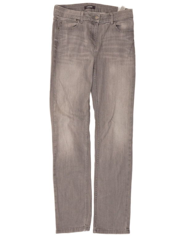 Marks & Spencer Γυναικεία ίσια τζιν UK 14 Large W32 L31 Γκρι βαμβακερό