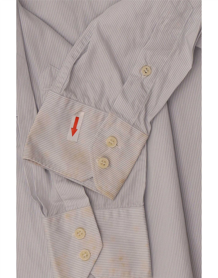 Ανδρικό πουκάμισο Massimo Dutti Casual Fit Βαμβακερό μεσαίο μπλε με ρίγες