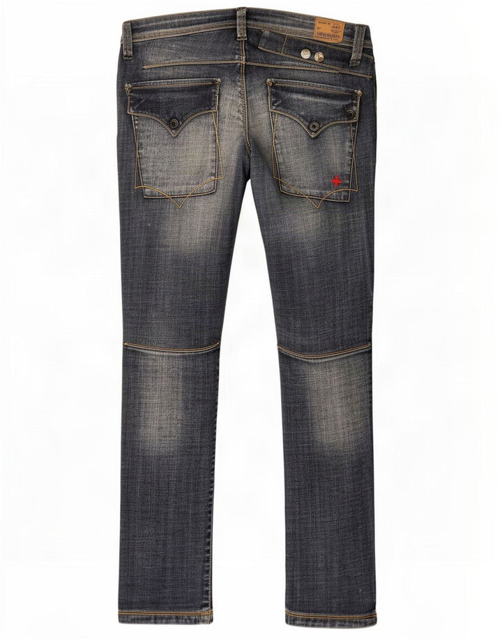 Zu Elements Womens Distressed Skinny Jeans W26 L31 Blue Cotton