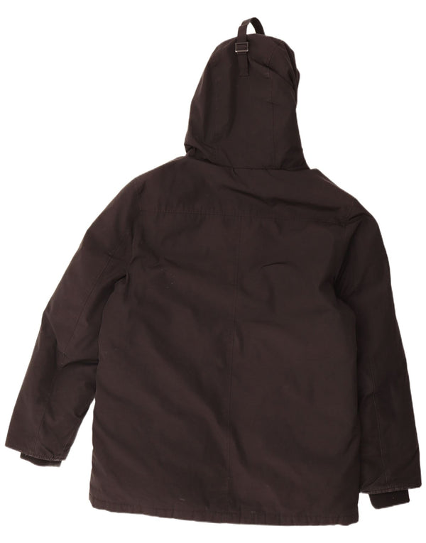 Superdry Ανδρικό παλτό με κουκούλα UK 44 2XL Μαύρο Πολυεστέρας