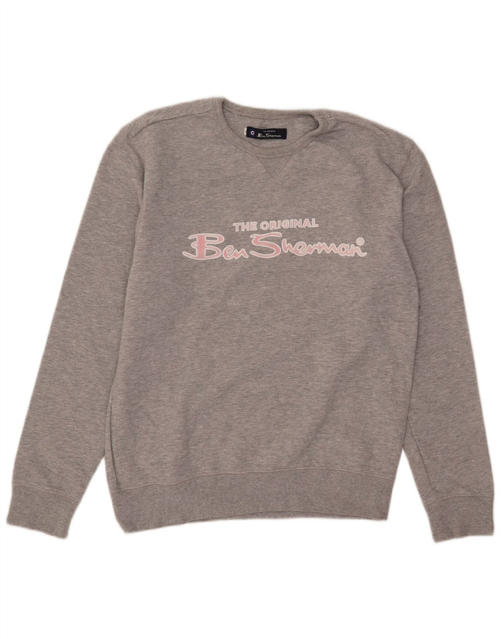Γυναικείο γραφικό φούτερ Ben Sherman Jumper UK 16 Large Grey Flecked