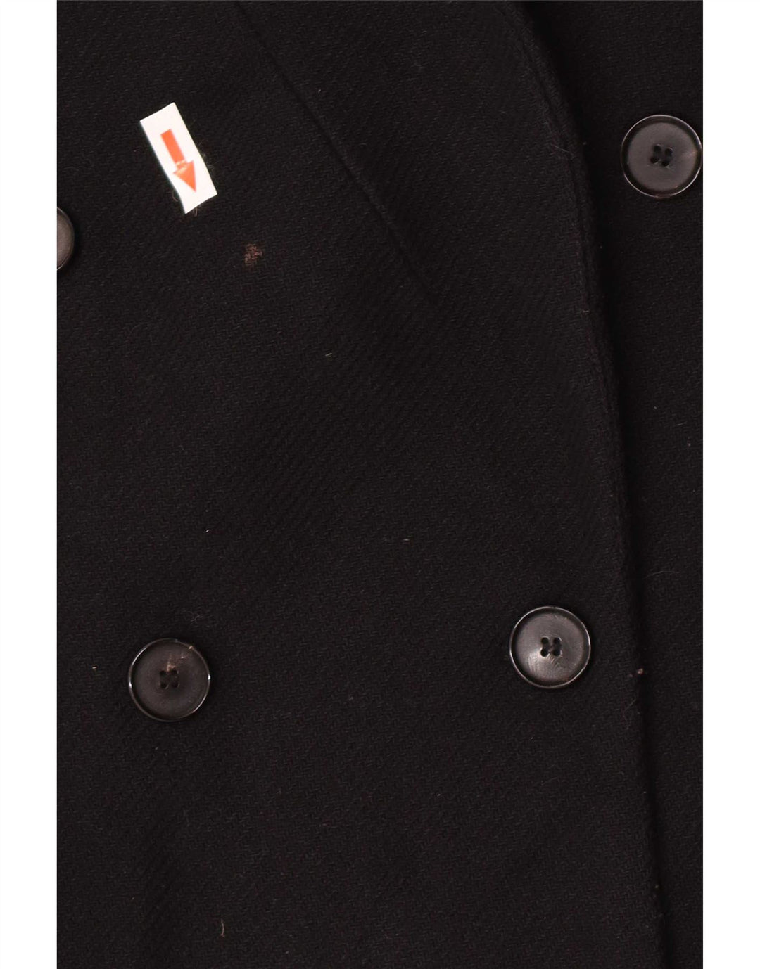 Zara Γυναικείο Παλτό με διπλό στήθος UK 14 Medium Black Wool