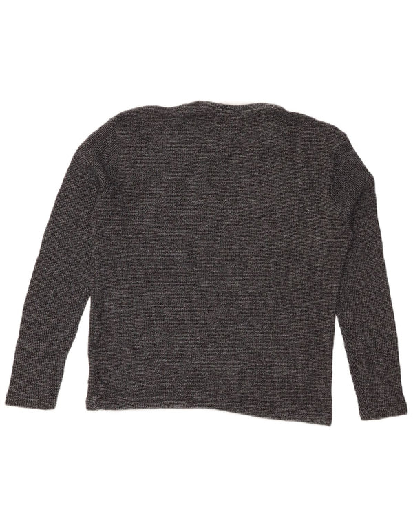 Γυναικείο τοπ ZARA μακρυμάνικο UK 14 Βαμβακερό μεσαίο γκρι