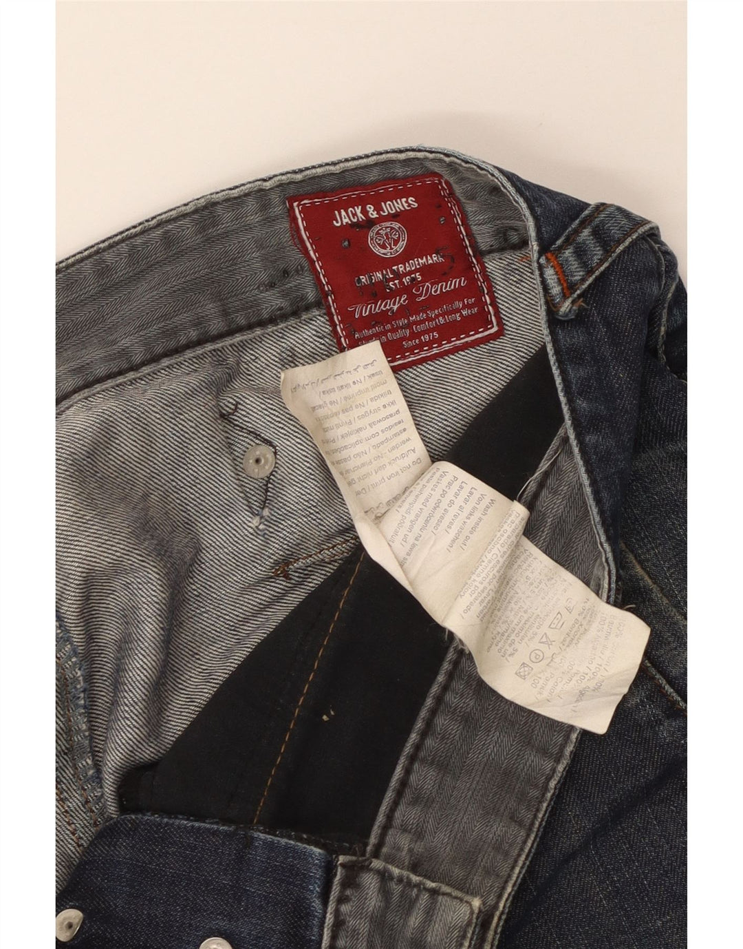 JACK & JONES Ανδρικό τζιν ίσιο W36 L29 Μπλε βαμβακερό