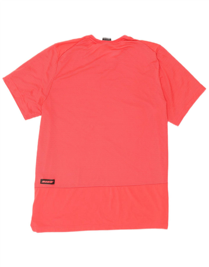 Ανδρικό T-Shirt Nike με γραφικά Dri Fit, τοπ μεγάλο κόκκινο πολυεστέρα