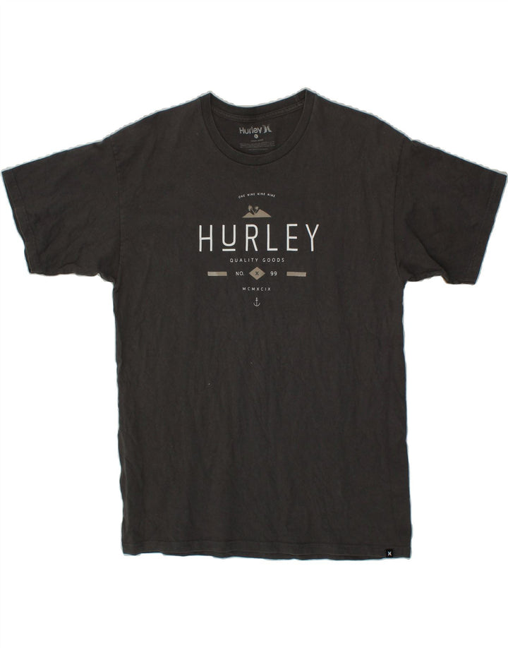 HURLEY Mens Graphic T-Shirt Top Large Grey Vintage Hurley and Second-Hand Hurley from Messina Hembry 