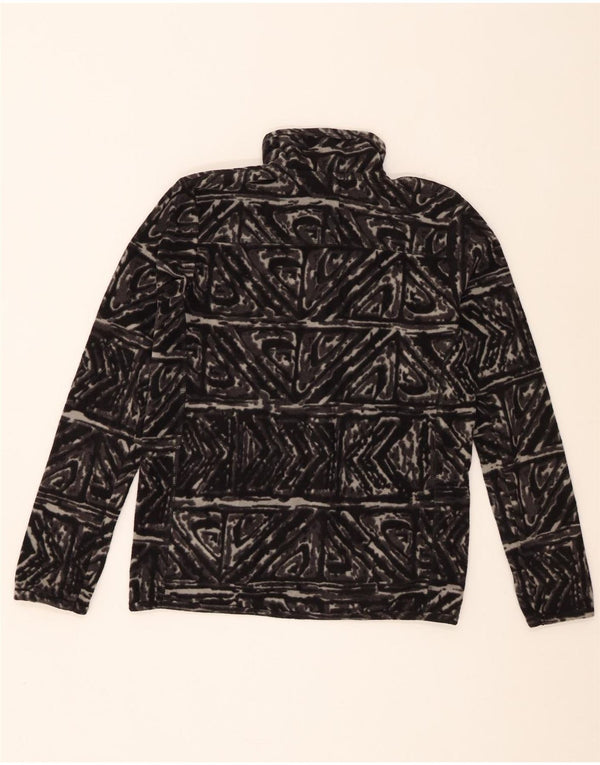 Quiksilver Boys με φερμουάρ φλις λαιμόκοψη 13-14 ετών Μεγάλο μαύρο γεωμετρικό