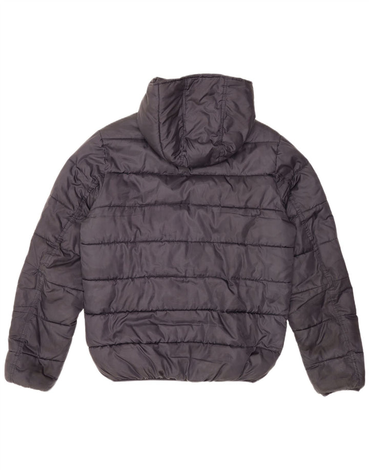 CHAMPION Mens Hooded Padded Jacket UK 42 XL Navy Blue Polyester