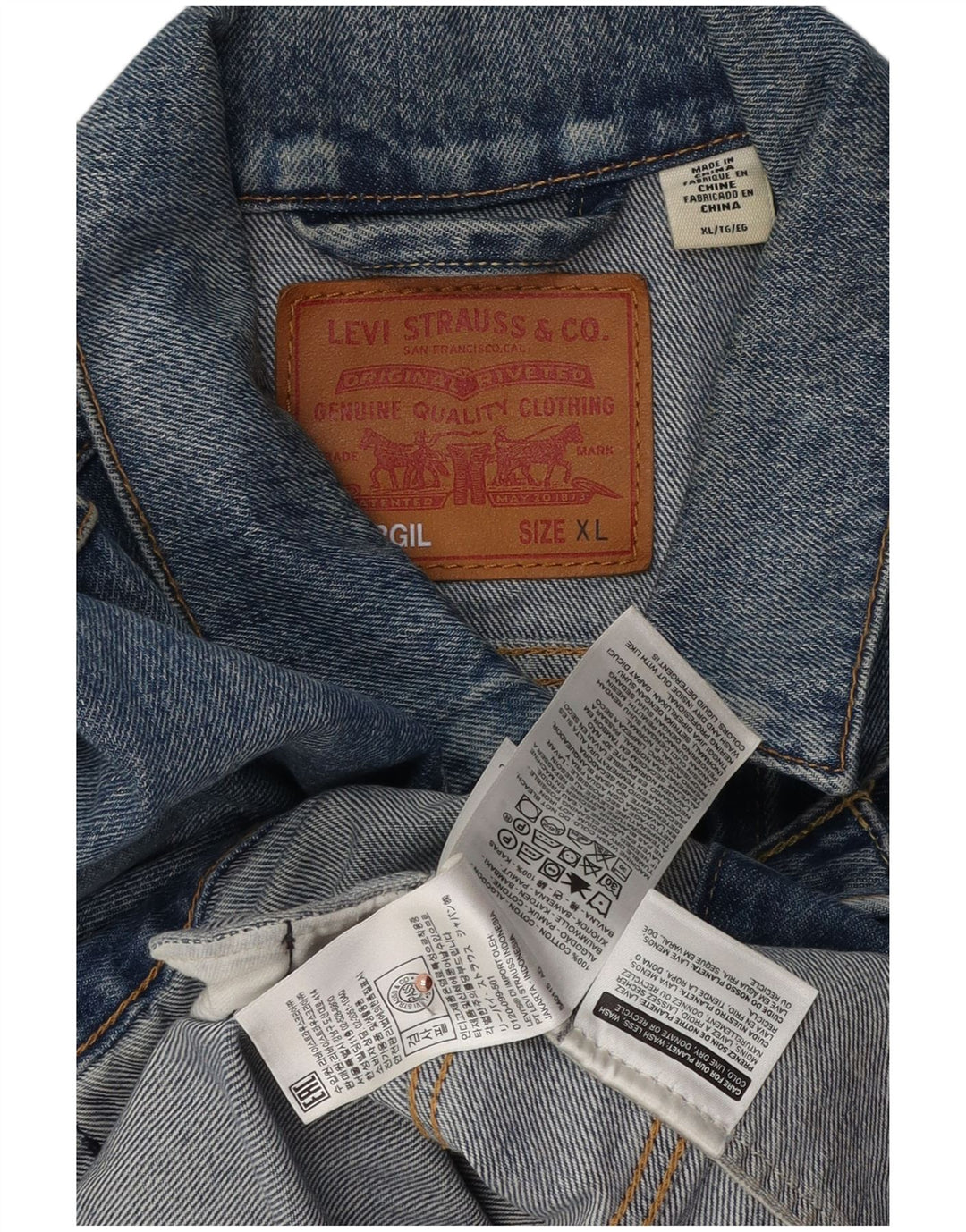 Ανδρικό τζιν μπουφάν Levi's UK 42 XL Μπλε βαμβακερό