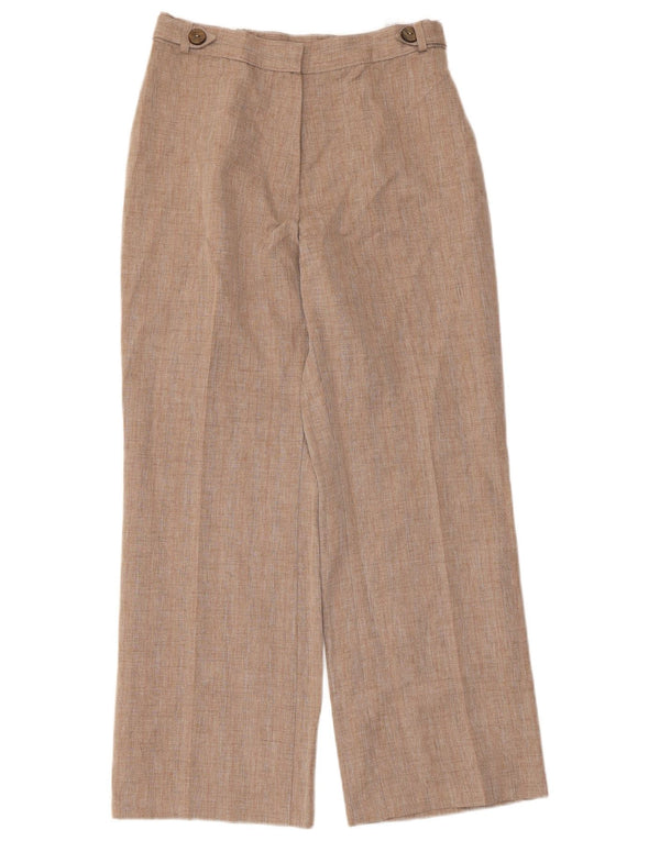 Marks & Spencer Γυναικείο ίσιο casual παντελόνι UK 10 Small W28 L27 Beige