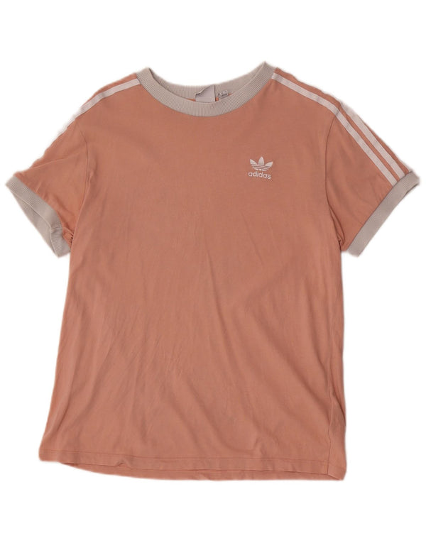 Adidas Γυναικείο T-Shirt Top UK 10 Small Pink Βαμβακερό
