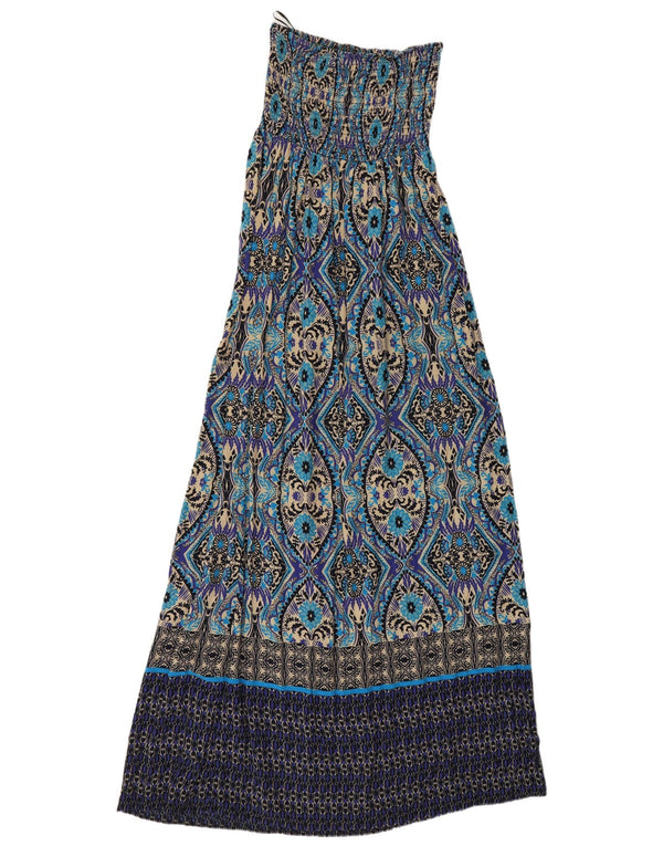 Monsoon Γυναικείο Maxi Στράπλες Φόρεμα UK 8 Small πολύχρωμο Paisley