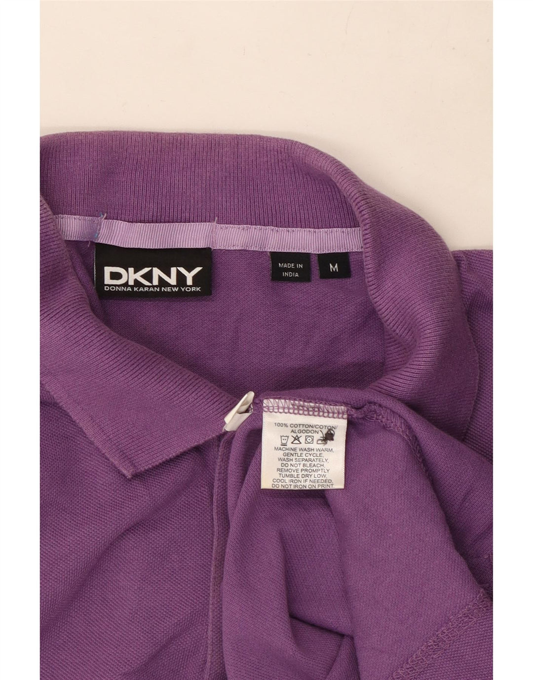 Ανδρικό μπλουζάκι πόλο Dkny, μεσαίο μωβ, βαμβακερό