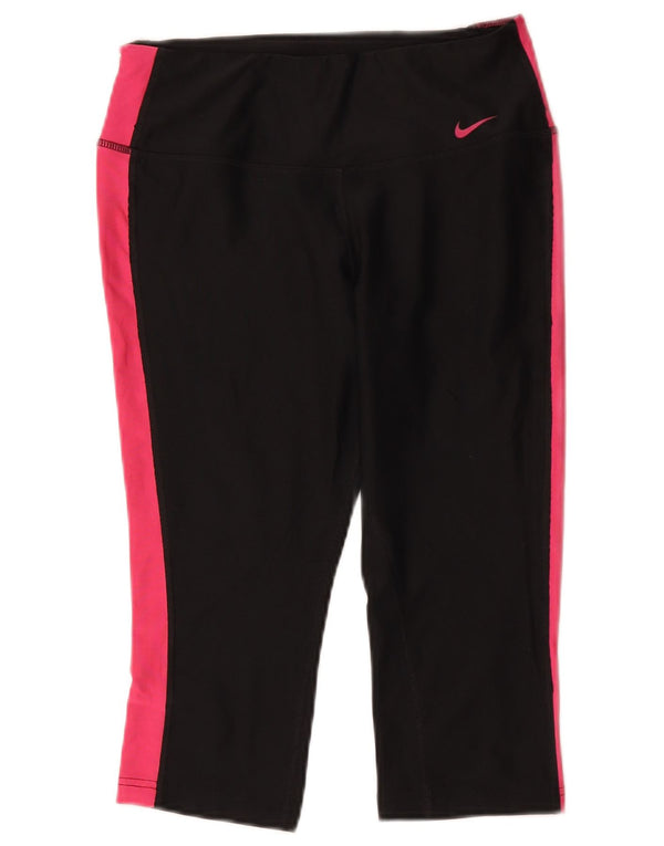Γυναικεία κολάν Nike Dri Fit Capri UK 8 Small Black Colourblock Sports
