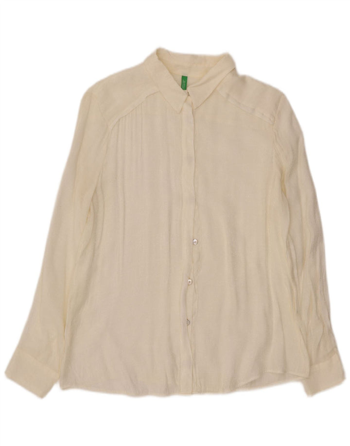 Γυναικείο πουκάμισο Benetton UK 18 XL Λευκό