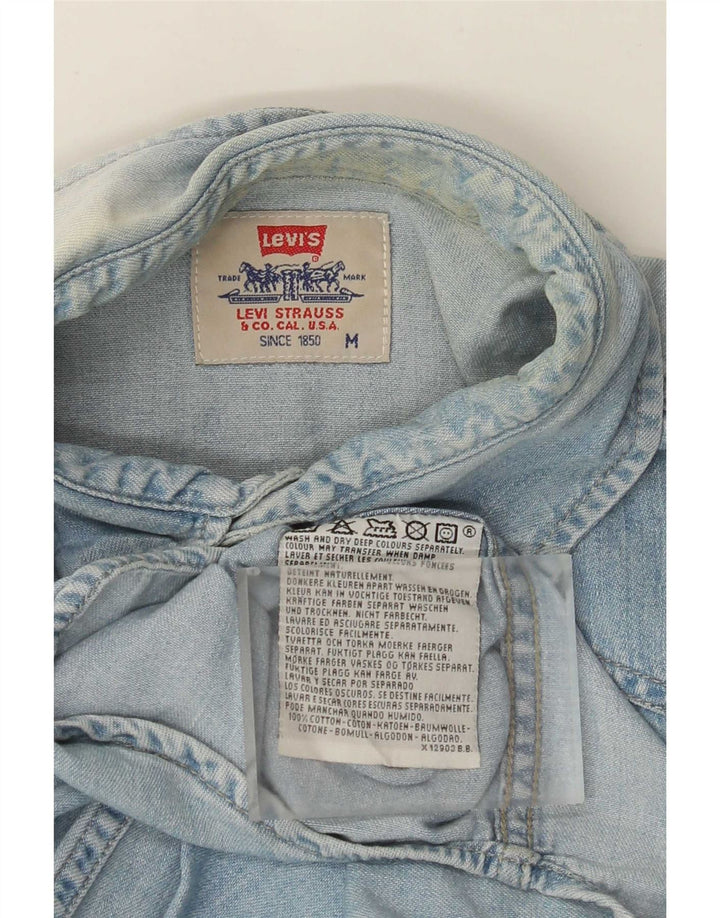 Ανδρικό τζιν πουκάμισο Levi's μεσαίο μπλε βαμβακερό