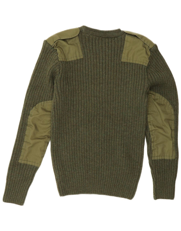 Vintage Ανδρικό Military Crew Jumper πουλόβερ UK 40 Medium Green Army