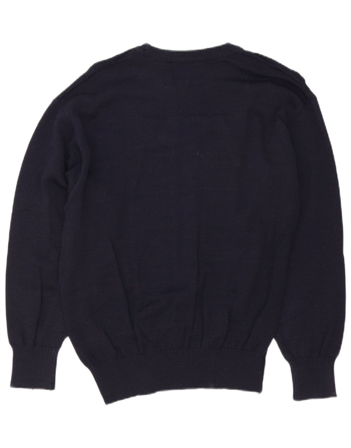 Breidhof Ανδρικό πουλόβερ με λαιμόκοψη IT 50 Medium Navy Blue New Wool