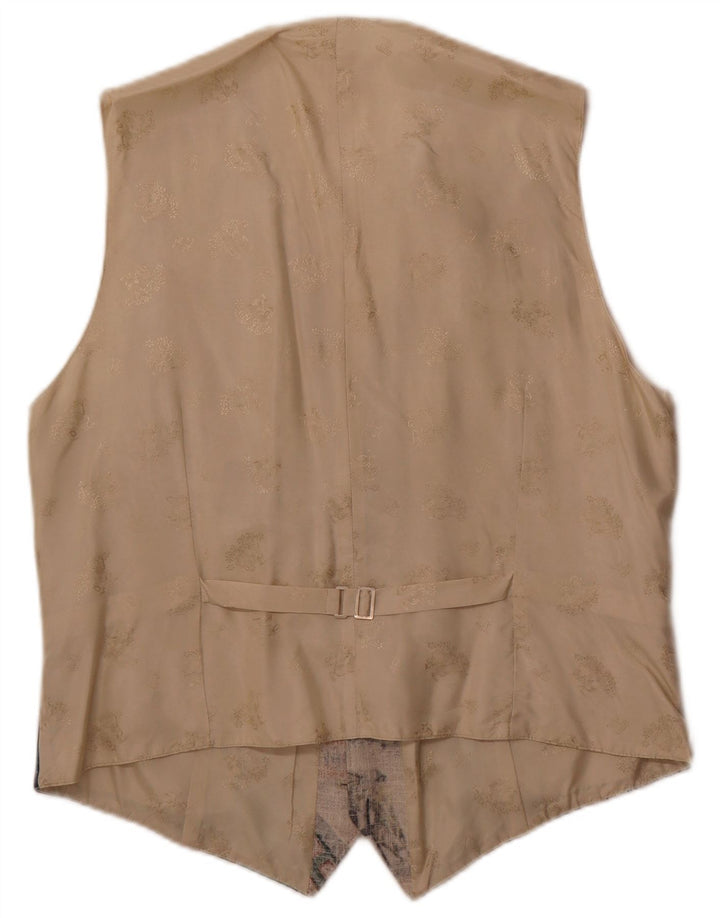 Ανδρικό γραφικό γιλέκο Julius Lang IT 54 XL Beige Patchwork Viscose