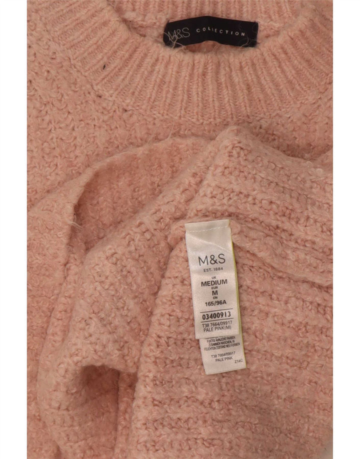 Marks & Spencer Γυναικείο πουλόβερ με λαιμό χελώνα UK 14 Medium Pink