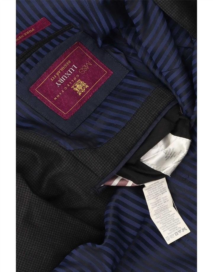 Marks & Spencer Ανδρικό σακάκι με 2 κουμπιά σακάκι UK 40 Medium Grey Houndstooth